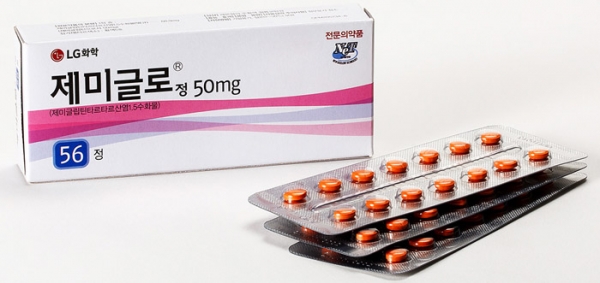 대웅제약과의 공동 판매를 통해 매출이 급성장한 LG화학 '제미글로' 제품군.