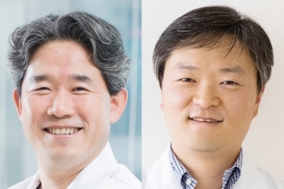 아주대학교병원 이비인후과 김철호 교수(왼쪽)과 정형외과 박영욱 교수