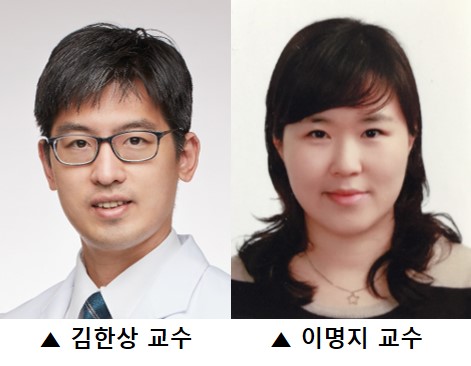 연세암병원 종양내과 김한상 교수(왼쪽)와 연세대 의과대학 의생명시스템정보학교실 이명지 교수