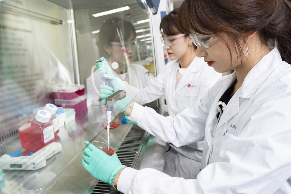 LG화학 생명과학사업본부 직원들이 신약 연구를 진행하고 있다.