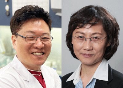 박셀바이오에 합류한 공정개발실 김상기 교수와 과학자문위원 배은주 박사(오른쪽)
