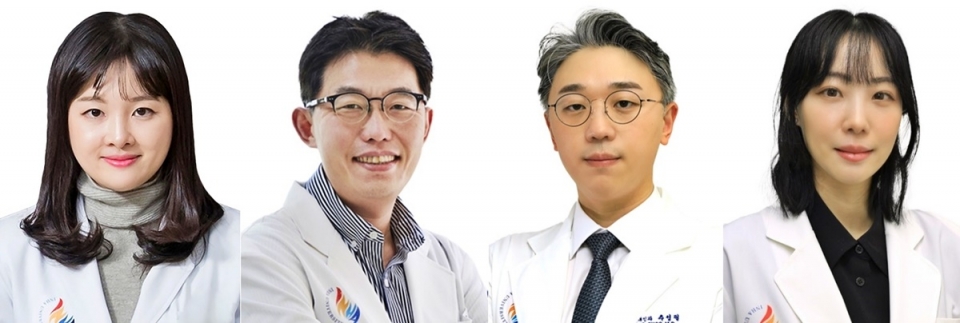 (왼쪽부터) 인하대병원 차보람, 최윤석, 추성필, 권이영 교수